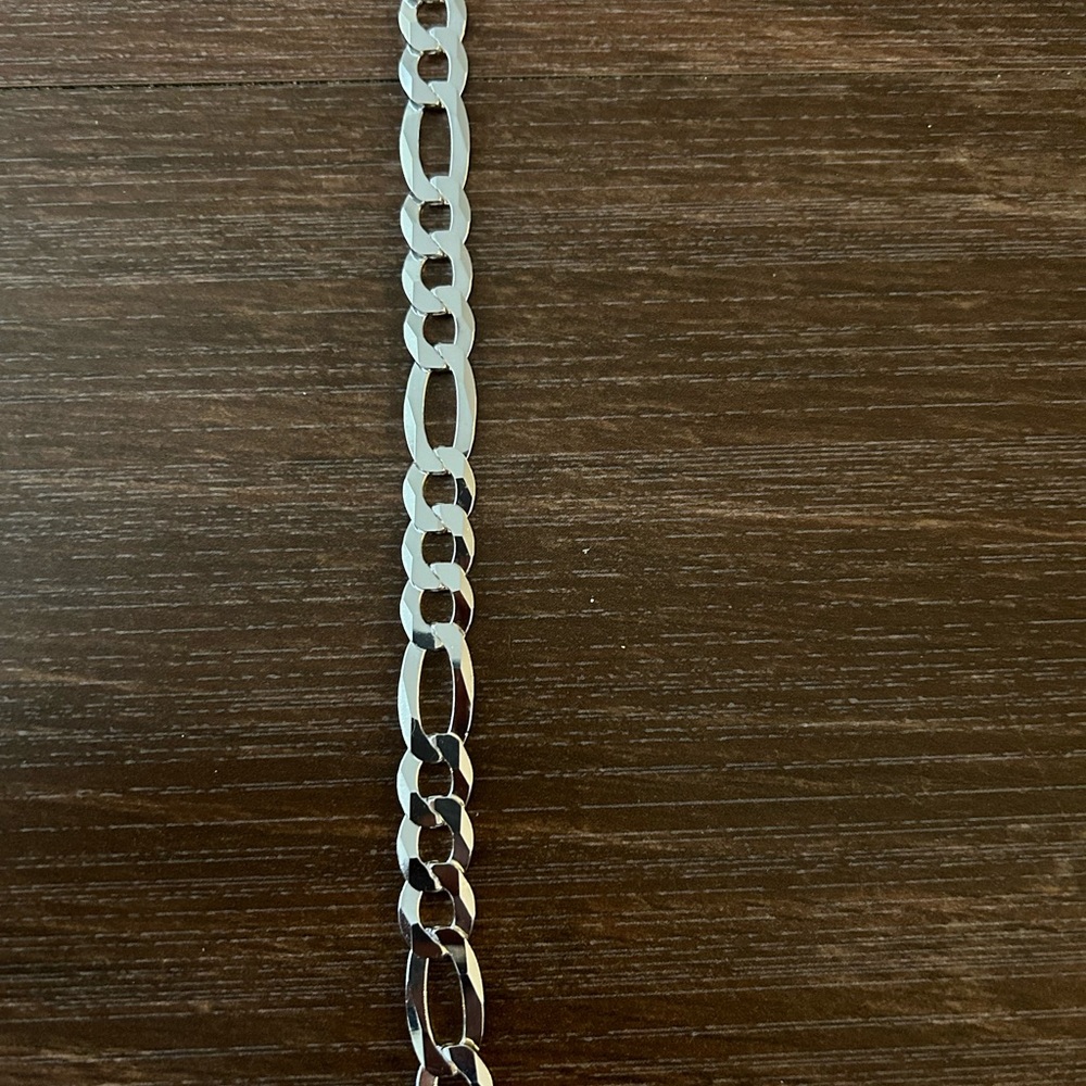 Sterling silver 9.25 Figaro Bracelet for men